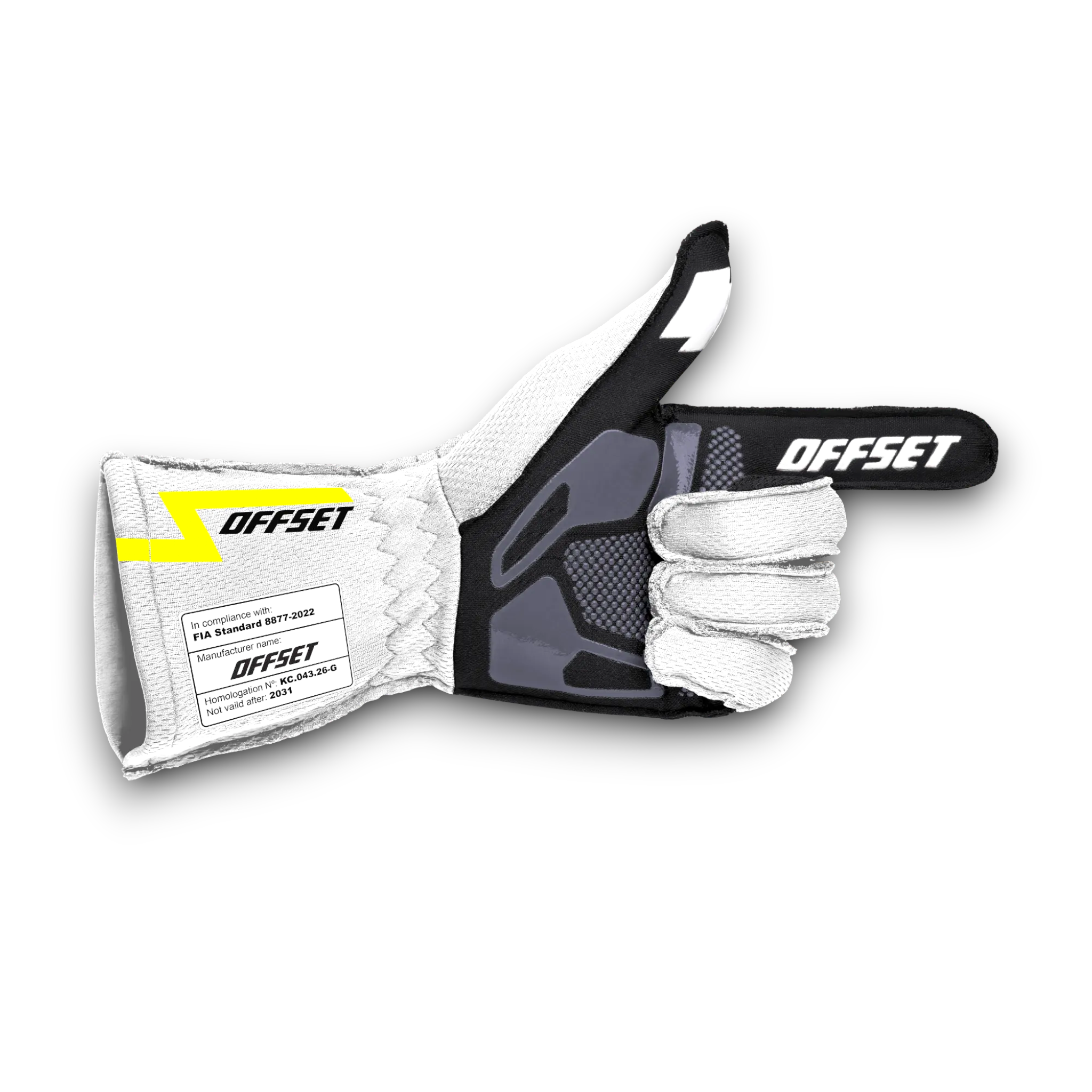image-4 OFFSET CONCEPT FIA Karting Gloves White