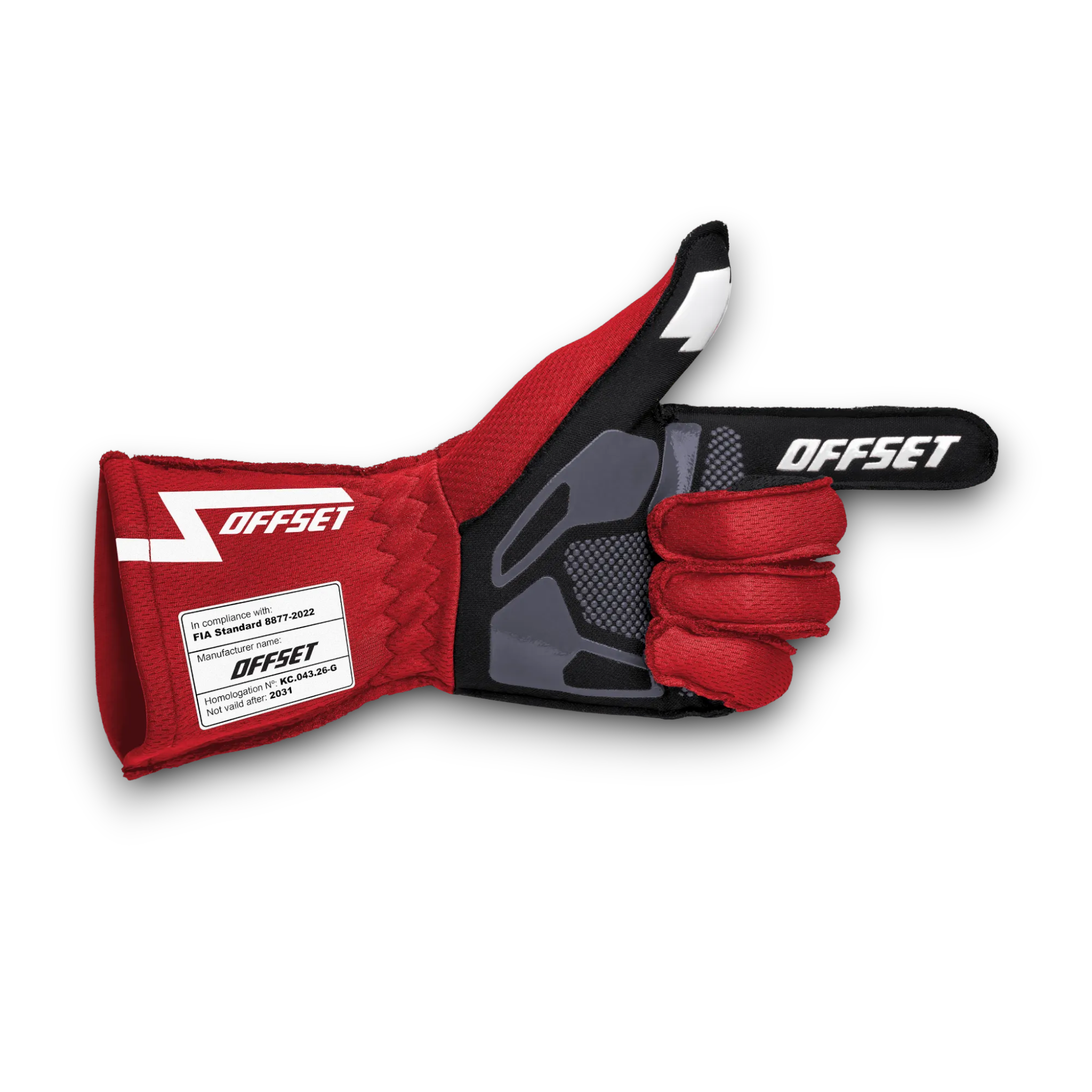 image-6 OFFSET CONCEPT FIA Karting Gloves Red